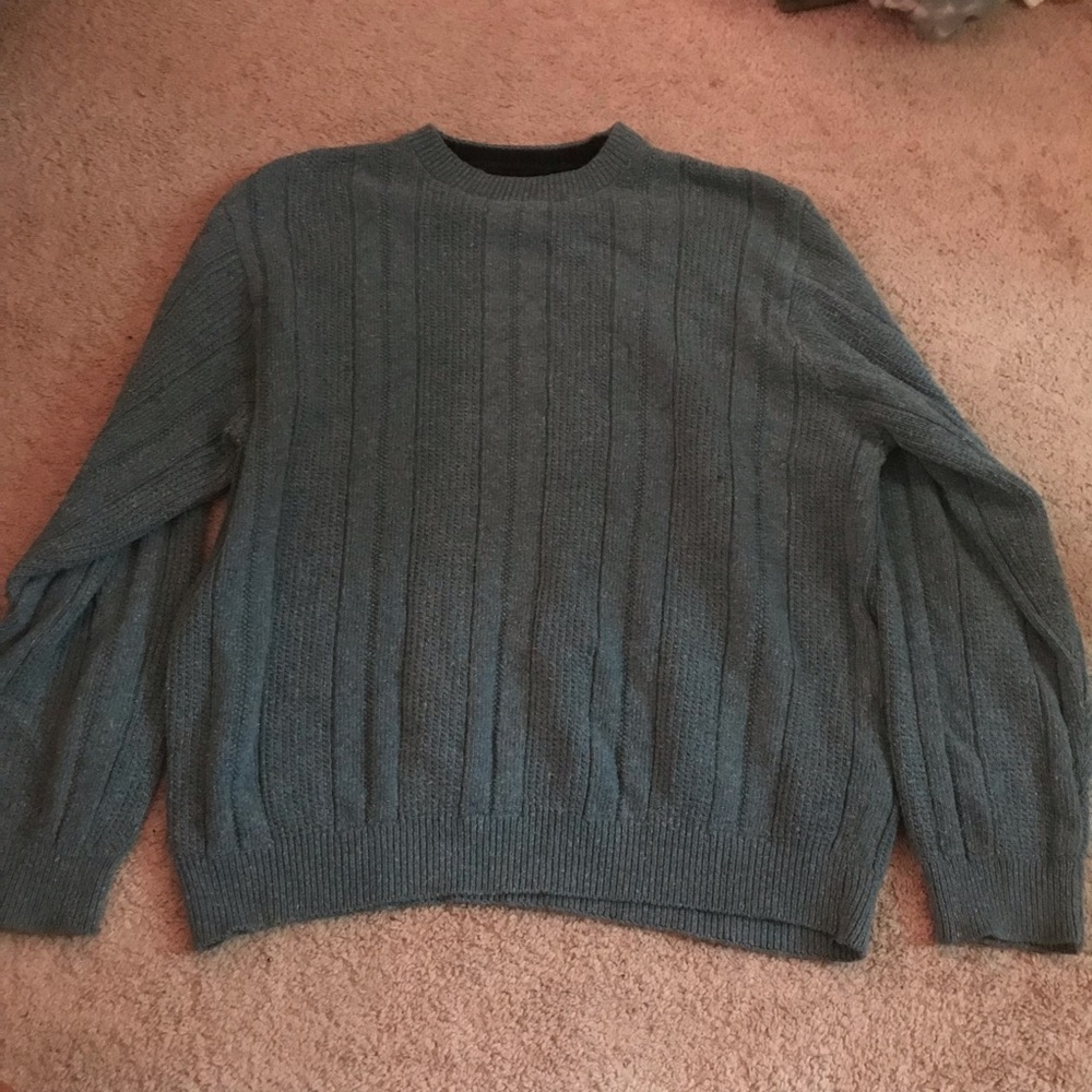 blue sweater